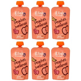 (6 PACK) - Ellas Kitchen - S1 Peaches & Bananas | 120g | 6 PACK BUNDLE