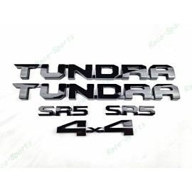 Toyota 5PCS Gloss Black Door Tundra SR5 Rear 4x4 EMBLEM Badge Toyota Tundra 2022-2025