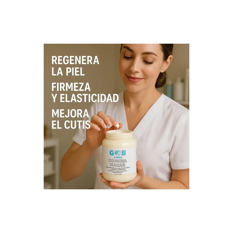 Gob crema ozonizada con concha nácar 450 g aclara e