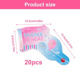 BDHYYM Pack of 20 Gender Reveal Confetti Cannon Pink, Confetti Gun Set, Confetti Cannon Biodegradable, for Gender Announcement, Baby Boy Girl Gender Reveal Party Supplies, Baby Shower Party (Pink)