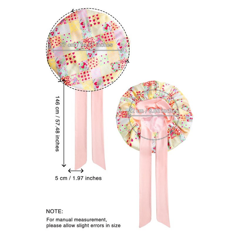 Vettres Hair Bonnet for Sleeping Satin Lined Sleep Cap Double