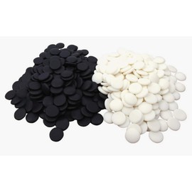 heizi Go Stone, Hard Melamine, Medium Thick Stone, 361 Pieces, Black and White Set, For Practice, Competitions, Introduction, Thickness 0.2 inches (6 mm)