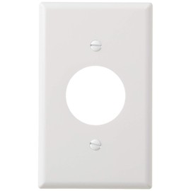 Leviton 1-Gang Single 1.406-Inch Hole Device Receptacle Wallplate, Standard Size, Thermoset, Device Mount, 88004, White