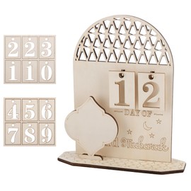 Yumcute Ramadan Advent Calendar, Ramadan Calendar, Wooden Advent Calendar, Children, 30 Days Ramadan Decorative Calendar for Ramadan and Eid Ramadan Kareem Table Decoration