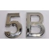 BUILDINGSIGNS.COM Apartment Number 5B Sign/Mailbox Number Sign, (Silver,3D,...