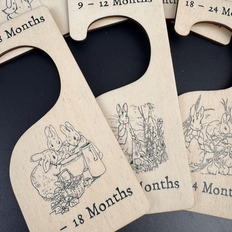 Luck and Luck Peter Rabbit Wooden Baby Clothes Dividers x
