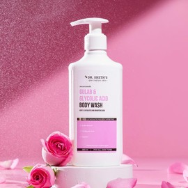 Dr. Sheth's Gulab & Glycolic Acid Exfoliating Body Wash|For Smoother, Even-Toned Skin|With Glycolic Acid & Gulab Extract| Men & Women|250 Ml