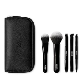 키코 밀라노 여행용 브러시 세트 전문가용 5개가 파우치 포함된 Kiko Milano Travel Brush Set for Professionals, Includes 5 Brushes with Pouch