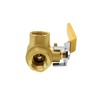 Joywayus 3 Way (T-Port) 1/2'' NPT Female Valve Brass Ball