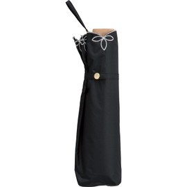 [2025] Wpc. Parasol Blackout Dome Parasol Wide Scalloped Mini Black <100% Shading Ratio/100% UV Reduction/UPF50+/Heat/Rain Protection> Folding Umbrella Rib: 21.7 inches (55 cm), Work Commute, School,