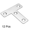 uxcell Flat T Shape Repair Mending Plate, 50mmx50mm, Stainless Steel