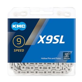 KMC X9SL 9 Speed Chain, Silver, 114 Link