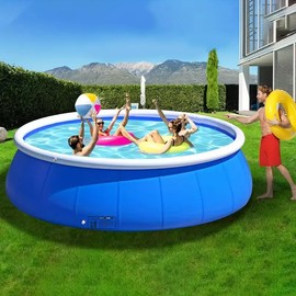 ESPIDOO 76cm Inflatable Swimming Pool: Large PVC Butterfly Coil Mesh Design - Quick Setup & Foldable for Outdoor Backyard Fun - Durable Family & Kids Summer Water Play