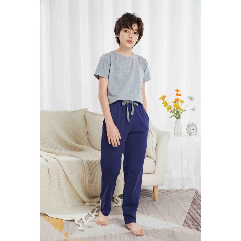 HiddenValor Boys Knit Soft Cotton Pajama Lounge Pants with Pockets