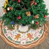 Christmas Tree Skirt,Gingerbread Xmas Tree Skirt Rustic Farmhouse Tree Skirt