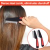 2 Pcs Flea Comb Ergonomic Handle Fine Tooth Combs Flea