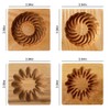 4 Pieces Wooden Cookie Molds Cookie Carved Wood Mold DIY