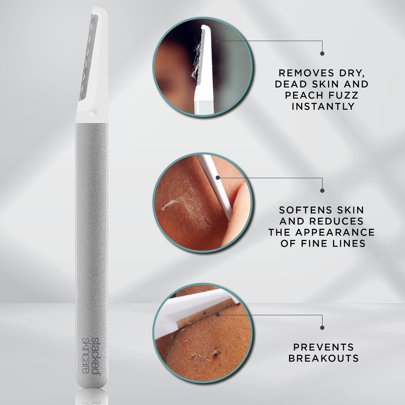 StackedSkincare Dermaplaning Replacement Blades - 3 Pack Face Razor Refills