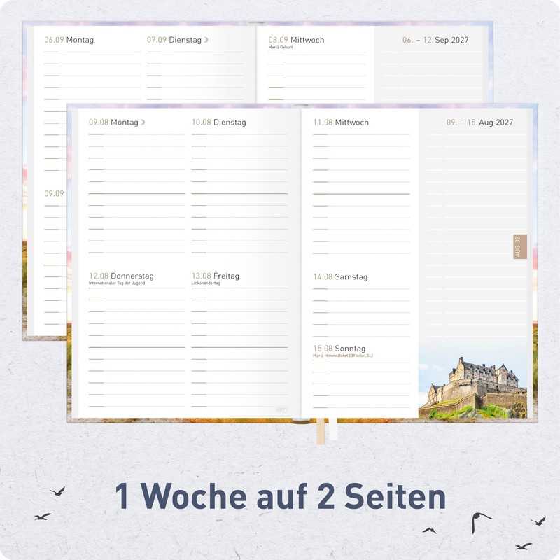 Häfft® Chäff-Timer Mini Kalender 2027 A6+ "Leuchtturm"