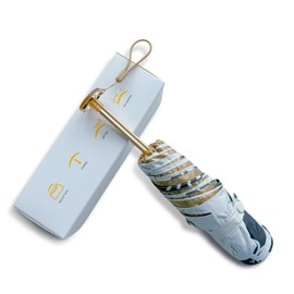 BAODINI Comapct Travle Small Mini Sun Blocking Umbrella with Case Lightweight with Aluminum Frame Pocket Size UV Protection Purse Umbrella for Women, Men & Kids