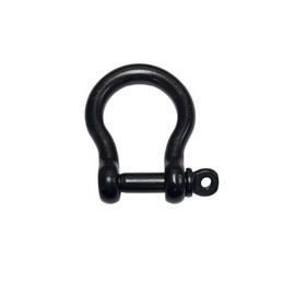 US Stainless Black Stainless Steel 316 Forged Bow Shackle 3/8" (10mm) Marine Grade
