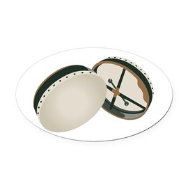 CafePress Irish Bodhran Drums Oval Car Magnet, Euro Oval Bumper Magnet