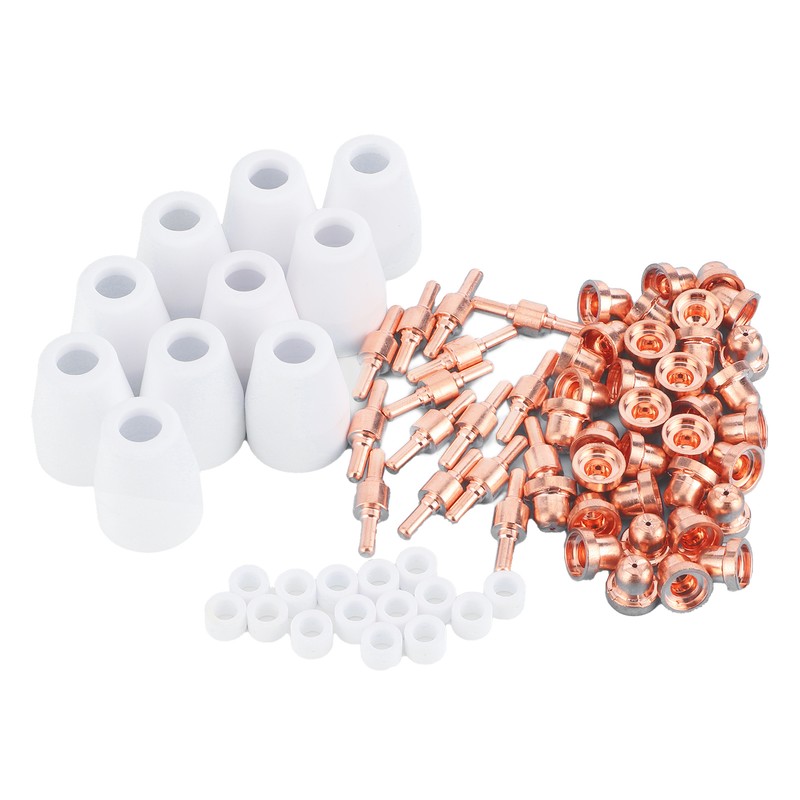 75Pcs Welding Nozzle Ceramic Contact Tip for LG‑40/PT‑31/CUT40/CUT50 Plasma Cutting