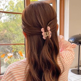 1pcs Valentine's Day Hair Clips - Cute Pink Heart Designs Claw Clips Small Style Heart Hair Clips for Women Valentine's Day Hair Accessories New Year Party Decor for Thin/Thick Hair