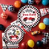 Suhelkit Race Car 2nd Birthday Party Decorations Tableware - Red
