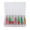 14Pcs Luminous Squid Hook Lure 8cm Artificial Shrimp Shape Fishing