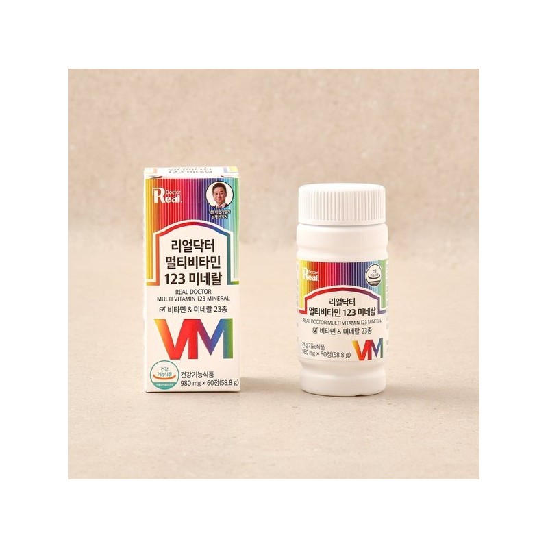 Real Doctor Multivitamin 123 Mineral 980mg 60 Tablets (2-Month Supply)