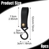 Yuanchu Pack of 8 S Hooks with Leather Loop, 16