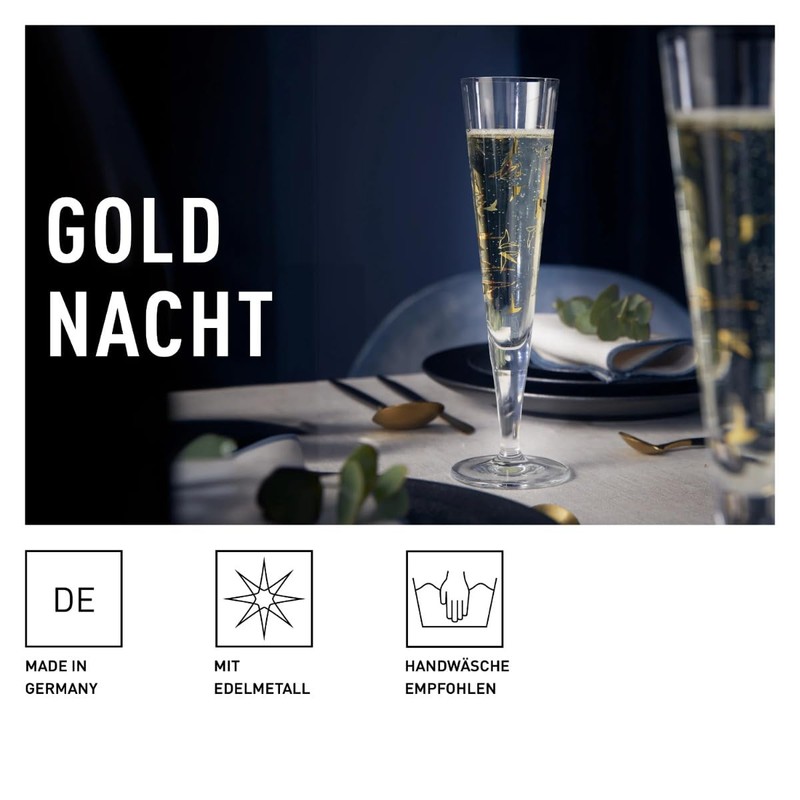 RITZENHOFF Goldnacht No. 45 1071045 Champagne Glass 200 ml with