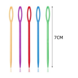 YSTrillion Plastic Sewing Needles, Plastic Sewing Needles, Pack of 100 Plastic Sewing Needles, Weaving Needles for Children, Large Eye Plastic Needles for DIY Hand Sewing, Crafts, 7 cm, Pack of 100