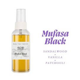 1.5 oz Sampler Body Oil w/Sprayer Vegan Friendly Handcrafted Body Care Fragrance:_Mufasa Black