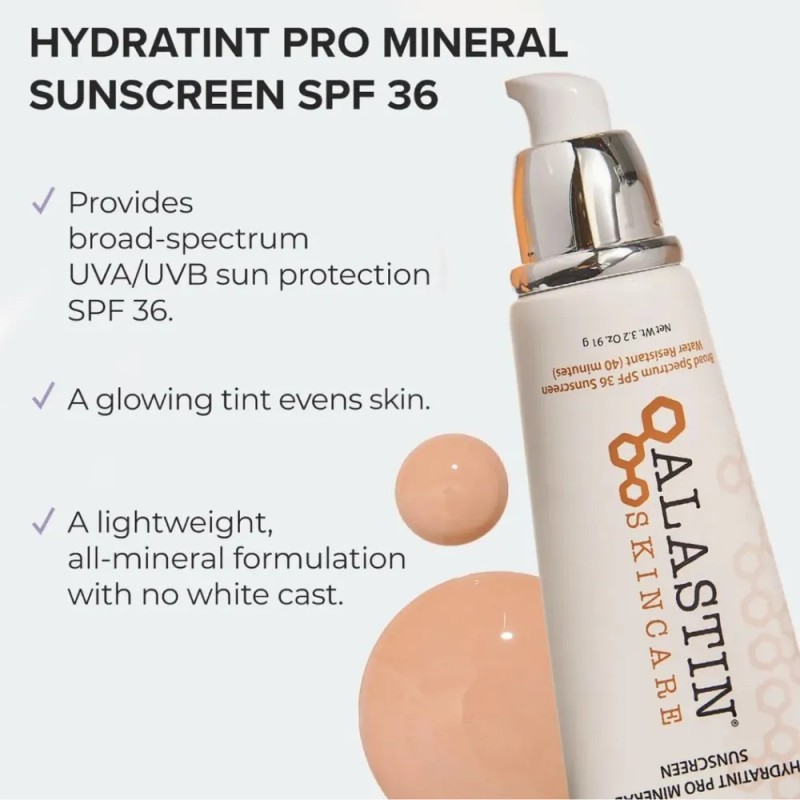 Alastin Skincare Hydratint Pro Mineral Bloqueador Solar Tono