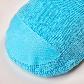 BabyShocks 2-Pack: Non-Slip Socks for First Walkers and Toddlers with Rib Arch Support, Stay-On Strap, Easy-On Design (US, Age, 6 Months, 12 Months, Aqua Blue)