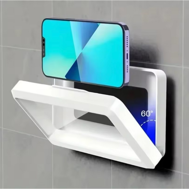 360° Rotating Wall Mounted Waterproof Phone Holder for Bathroom &
