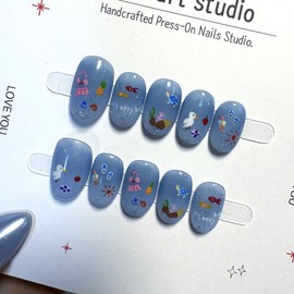 [Ar] Specializing in handmade nail tips and drawing nail art beyond the sea / [아르] 바다넘어 수제네일팁 드로잉네일아트 전문