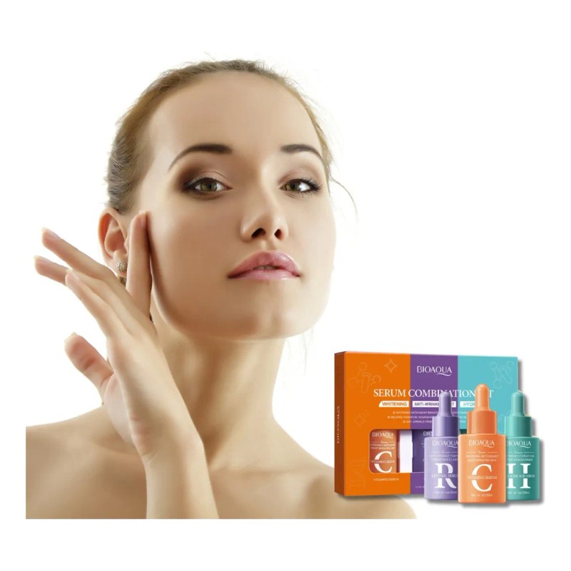 Kit De 3 Sueros Serum Hidratante Retinol Ácido Hialurónico