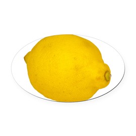 CafePress Lemon Oval Car Magnet, Euro Oval Bumper Magnet