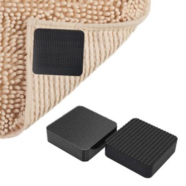 Grippers for Mats on Carpet, 24pcs Carpet Grippers for Rugs on Top of Carpet Corner Rug Grippers for Laminate Floor Rug Grippers for Hardwood Floors Furniture Anti Slip Mat Grippers (5cm x 5cm)