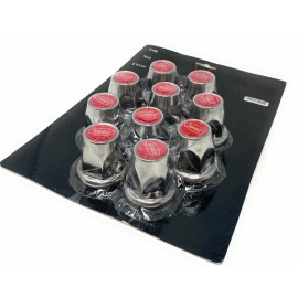 Peterbilt Set of 10 MIRREX GMX1174SSPB Peterbilt Truck Stainless Steel Lug NUT Logo Cover