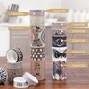 NOGAMOGA 18 Rolls Aesthetic Washi Tape Set, 0.2/0.4/0.6/0.8/1/1.2/2/3 in Wide