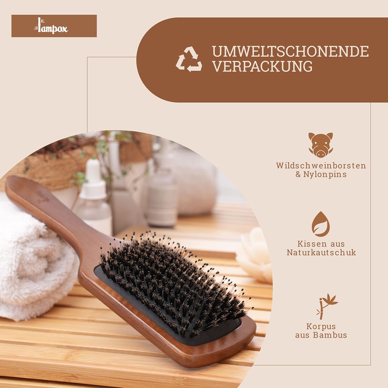 lampox Hair Brush Paddle Brush Paddle Brush Paddle Brush Detangling