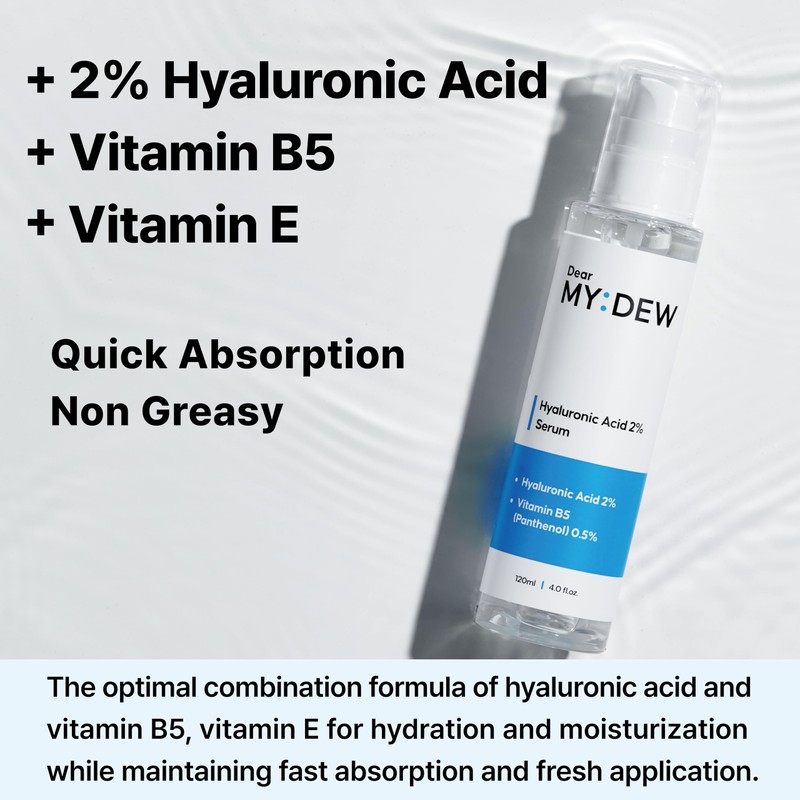 DearMYDEW 2% Hyaluronic Acid Serum with Vitamin B5, Hyalu B5