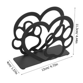 Operitacx Vertical Tissue Holder Decorative Napkin Rustic Dining Table Accessories Modern Paper Towel Holder Food Table Basket Utensil Holder for Kitchen Counter Iron Black