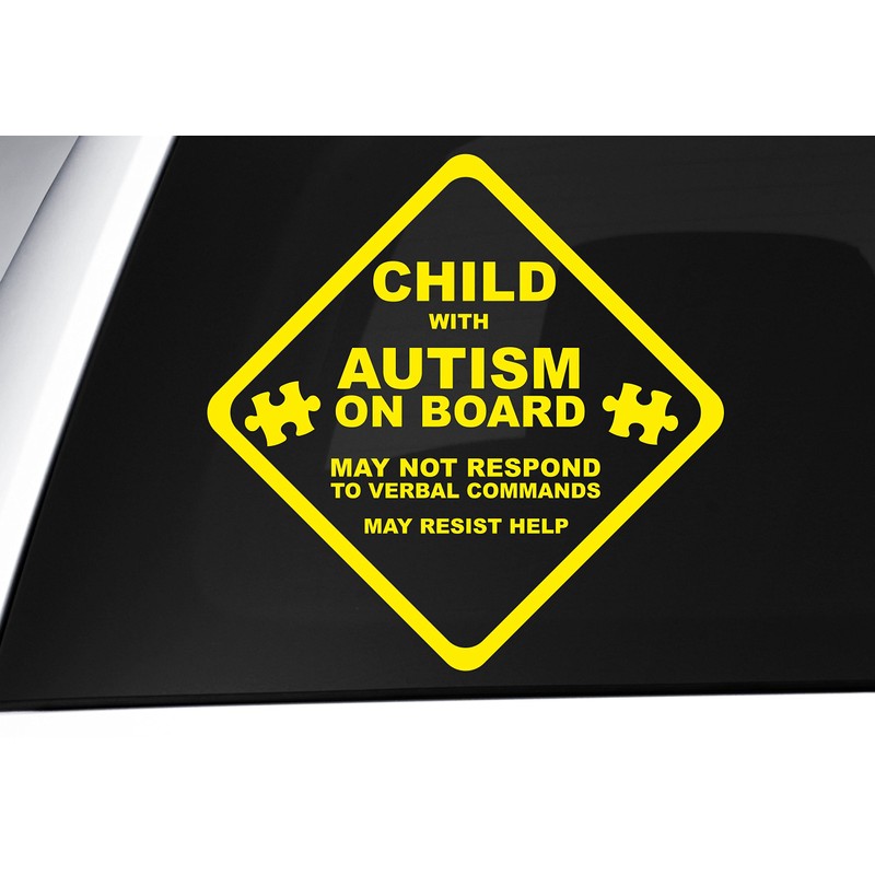 Child with Autism On Board Safety Sticker - Autism Awareness