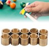 10pcs/Set Brass Cue Tip Snooker Billiard Cue Copper Ferrules Repair