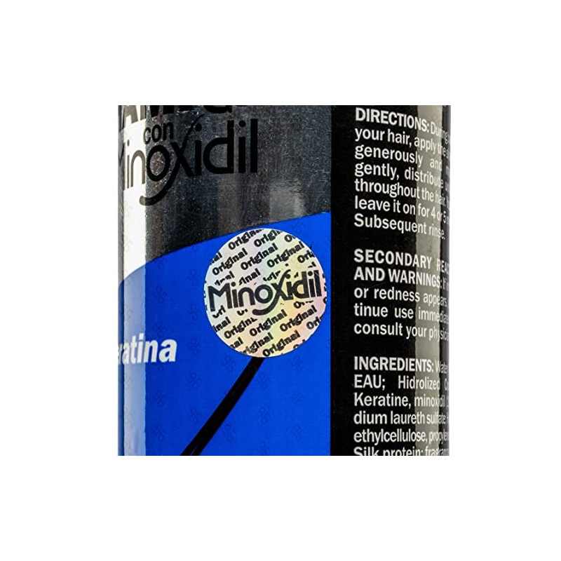 Incredible Shampoo con Minoxidil Colageno y Keratina 500 mL